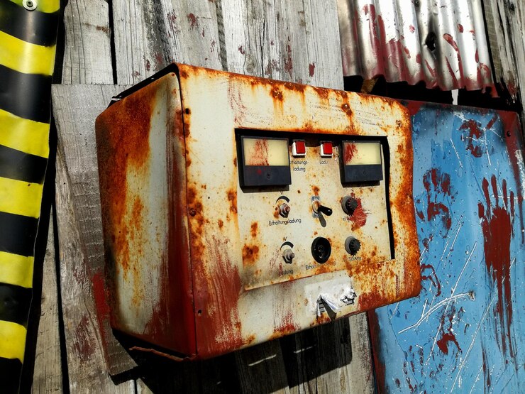 Sistema elétrico danificado por falta de manutenção.